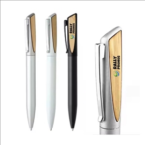 Custom Advertising Bamboo Rollerball Pens For Trade Show